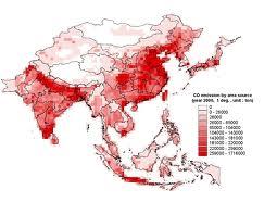 Asia CO emissions data